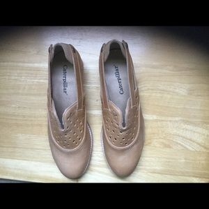 Caterpillar perforated leather step ins.